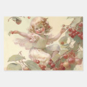 Viktorianische "Cherry Fairy" im Obstbaum Geschenkpapier Set (Vorderseite 3)