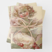 Viktorianische "Cherry Fairy" im Obstbaum Geschenkpapier Set (Beispiel)