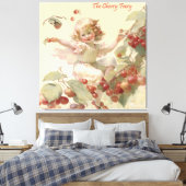 Viktorianische "Cherry Fairy" in einem Obstbaumpos Leinwanddruck (Insitu (Schlafzimmer))