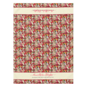 Viktorianische Chintzy Cherubs und Rose Vintager S Tischdecke