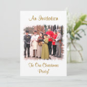 VIKTORIANISCHE CHRISTMAS CAROL SINGERS EINLADUNG (Stehend Vorderseite)