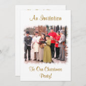 VIKTORIANISCHE CHRISTMAS CAROL SINGERS EINLADUNG (Vorne/Hinten)