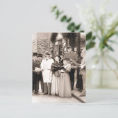 VIKTORIANISCHE CHRISTMAS CAROL SINGERS FEIERTAGSPOSTKARTE (Stehend Vorderseite)