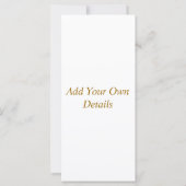 VIKTORIANISCHE CHRISTMAS CAROL SINGERS RACK CARD (Rückseite)