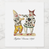 Viktorianische Clowns Wein-Bier oder Getränke-Etik Weinetikett (Einzelnes Label)