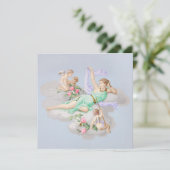 Viktorianische Coquette Pastel Angel Wolken Karte (Stehend Vorderseite)