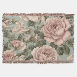Viktorianische Country Garden Rose drucken Decke