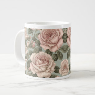 Viktorianische Country Garden Rose drucken Jumbo-Tasse