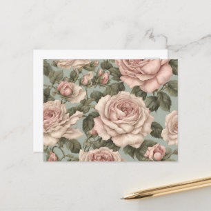 Viktorianische Country Garden Rose Drucken Postkar Postkarte