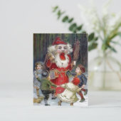 Viktorianische Creepy Santa Nutcracker Weihnachten Postkarte (Stehend Vorderseite)