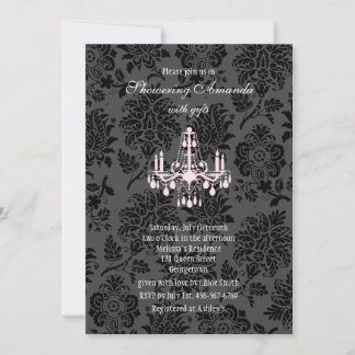 Viktorianische Damask Bridal Dusche Einladung (pin
