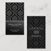 Viktorianische Damast-Geschäfts-Karte Visitenkarte (Vorne/Hinten)