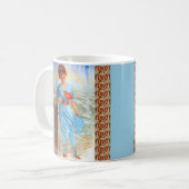 viktorianische Dame am Strand aus den 1890er Jahre Kaffeetasse (Vorderseite Links)