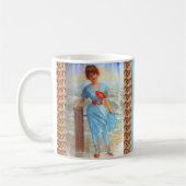 viktorianische Dame am Strand aus den 1890er Jahre Kaffeetasse (Links)
