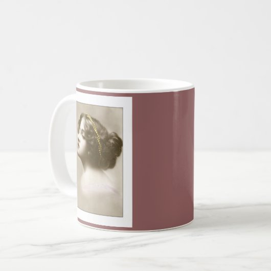viktorianische Dame-Cameo-Pose Kaffeetasse (Vorderseite Links)