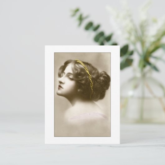 viktorianische Dame-Cameo-Pose Postkarte (Stehend Vorderseite)