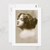 viktorianische Dame-Cameo-Pose Postkarte (Vorne/Hinten)