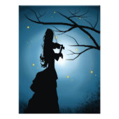 Viktorianische Dame, die Geige spielt Fotodruck (Vorne)