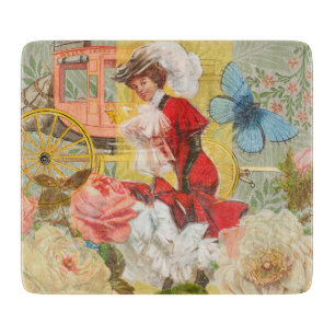 Viktorianische Dame Frau Elegant Reich Rote Illust Schneidebrett