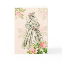 Viktorianische Dame Grußkarte aus dem 19. Jahrhund