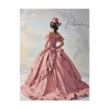 Viktorianische Dame Hübsches rosa Kleid Vintage Pe