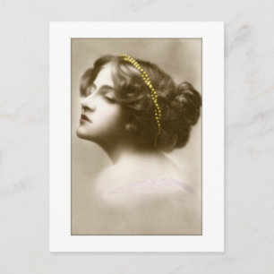 Viktorianische Dame in Cameo-Stil-Pose Postkarte