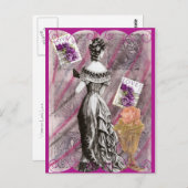 Viktorianische Dame Love Postkarte (Vorne/Hinten)