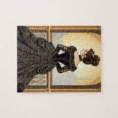 Viktorianische Dame mit Abend-Kleider Puzzle (Horizontal)