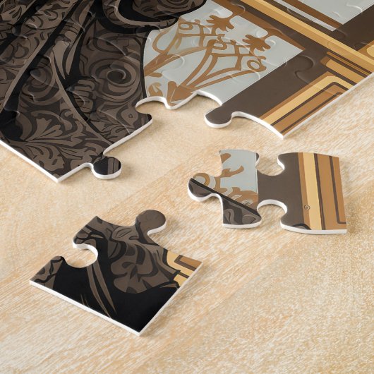 Viktorianische Dame mit Abend-Kleider Puzzle (Seite)