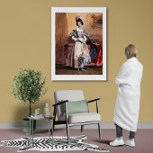 Viktorianische Dame mit floralen Verzierungen - El Poster