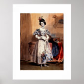 Viktorianische Dame mit floralen Verzierungen - El Poster (Vorne)