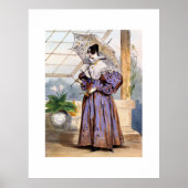 Viktorianische Dame mit Parasol - Eleganter Garten Poster (Vorne)