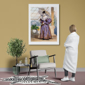 Viktorianische Dame mit Parasol - Eleganter Garten Poster