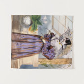 Viktorianische Dame mit Parasol - Eleganter Garten Wandteppich (Vorderseite (Horizontal))