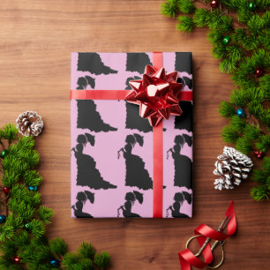 VIKTORIANISCHE DAME PINK ANTIK   GESCHENKPAPIER