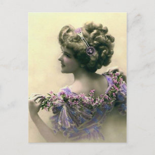 Viktorianische Dame Postkarte