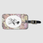 Viktorianische Dame Reading Gepäckanhänger (Vorderseite (Horizontal))