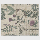 Viktorianische Dame und Blume Geschenkpapier (Flach)