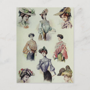 Viktorianische Dame – Vintage französische Mode – Postkarte