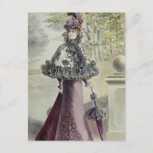 Viktorianische Dame – Vintage Französische Mode-Ro Postkarte