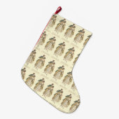 Viktorianische Dame / Vintage Weihnachten Strumpf Großer Weihnachtsstrumpf (Vorderansicht (hängend))