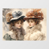 Viktorianische Damen Fensteraufkleber (Blatt)