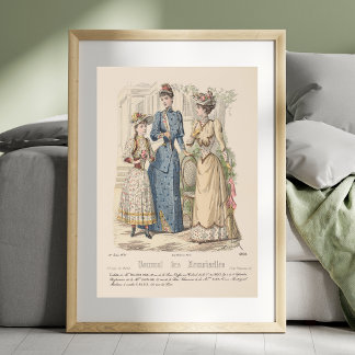 Viktorianische Damen Garten Paris Französisch Vint Poster