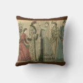 Viktorianische Damen in der Bibliothek Kissen (Rückseite)