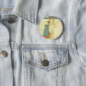 Viktorianische Damen Krocket Vintage Gartenparty Button (Beispiel)