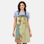 Viktorianische Damen Krocket Vintage Gartenparty Schürze (Getragen)