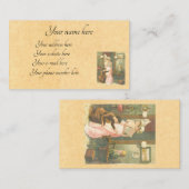 Viktorianische Damen Nähen Visitenkarte (Vorne/Hinten)