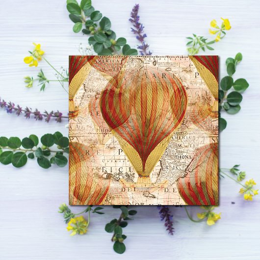 Viktorianische Dampfballonkrümmung Karte