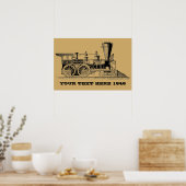 Viktorianische Dampflokomotive Motor Poster (Küche)
