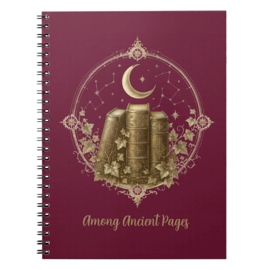 Viktorianische Dark Academia Bücher & Mond Journal (Vorderseite)